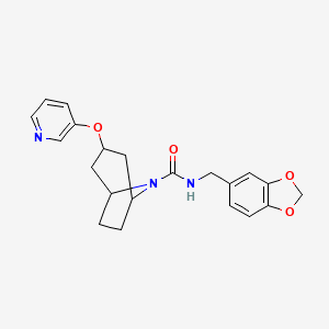 (1R,5S)-N-(benzo[d][1,3]dioxol-5-ylmethyl)-3-(pyridin-3-yloxy)-8-azabicyclo[3.2.1]octane-8-carboxamide