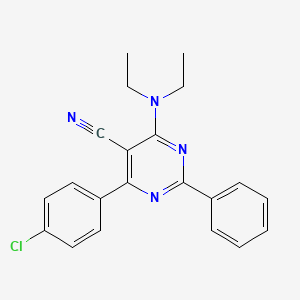 4-(4-Chlorophenyl)-6-(diethylamino)-2-phenyl-5-pyrimidinecarbonitrile