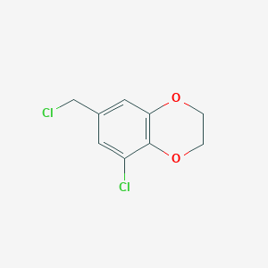 molecular formula C9H8Cl2O2 B2437025 5-Chloro-7-(chloromethyl)-2,3-dihydro-1,4-benzodioxine CAS No. 853574-37-5