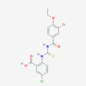 molecular formula C17H14BrClN2O4S B2437054 2-({[(3-BROMO-4-ETHOXYPHENYL)FORMAMIDO]METHANETHIOYL}AMINO)-5-CHLOROBENZOIC ACID CAS No. 531515-38-5