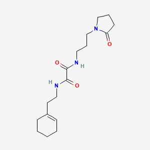 molecular formula C17H27N3O3 B2437062 N1-(2-(cyclohex-1-en-1-yl)ethyl)-N2-(3-(2-oxopyrrolidin-1-yl)propyl)oxalamide CAS No. 1211218-10-8