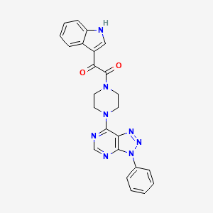 1-(1H-indol-3-yl)-2-(4-(3-phenyl-3H-[1,2,3]triazolo[4,5-d]pyrimidin-7-yl)piperazin-1-yl)ethane-1,2-dione