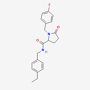 N-[(4-Ethylphenyl)methyl]-1-[(4-fluorophenyl)methyl]-5-oxopyrrolidine-2-carboxamide