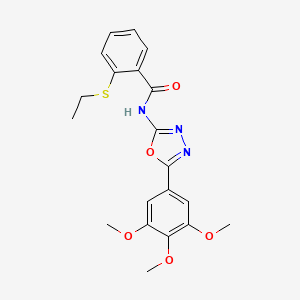 2-ethylsulfanyl-N-[5-(3,4,5-trimethoxyphenyl)-1,3,4-oxadiazol-2-yl]benzamide