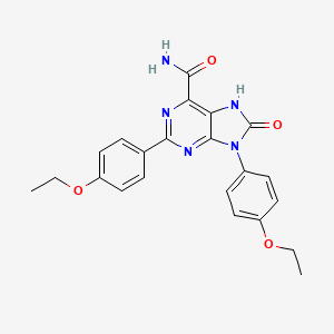 2,9-bis(4-ethoxyphenyl)-8-oxo-8,9-dihydro-7H-purine-6-carboxamide