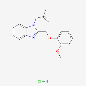 molecular formula C19H21ClN2O2 B2437119 2-((2-methoxyphenoxy)methyl)-1-(2-methylallyl)-1H-benzo[d]imidazole hydrochloride CAS No. 1215851-31-2