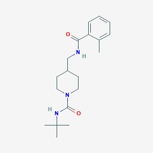 molecular formula C19H29N3O2 B2437149 N-(tert-butyl)-4-((2-methylbenzamido)methyl)piperidine-1-carboxamide CAS No. 1235090-95-5
