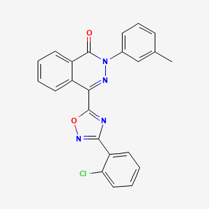 molecular formula C23H15ClN4O2 B2437202 4-[3-(2-chlorophenyl)-1,2,4-oxadiazol-5-yl]-2-(3-methylphenyl)phthalazin-1(2H)-one CAS No. 1291847-23-8