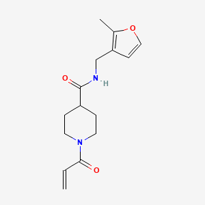 molecular formula C15H20N2O3 B2437211 N-[(2-methylfuran-3-yl)methyl]-1-(prop-2-enoyl)piperidine-4-carboxamide CAS No. 2361863-25-2