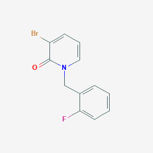 molecular formula C12H9BrFNO B2437220 3-Bromo-1-(2-fluorobenzyl)pyridin-2(1H)-one CAS No. 1711243-83-2