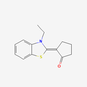 B2437221 (2Z)-2-(3-Ethyl-1,3-benzothiazol-2-ylidene)cyclopentan-1-one CAS No. 144051-17-2