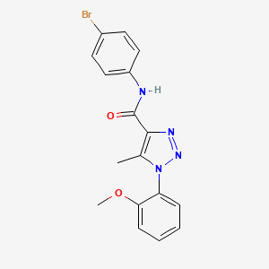 molecular formula C17H15BrN4O2 B2437230 N-(4-bromophenyl)-1-(2-methoxyphenyl)-5-methyl-1H-1,2,3-triazole-4-carboxamide CAS No. 866864-49-5