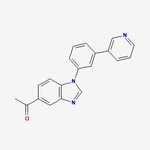 molecular formula C20H15N3O B2437251 Ethanone, 1-[1-[3-(3-pyridinyl)phenyl]-1H-benzimidazol-5-yl]- CAS No. 184098-17-7