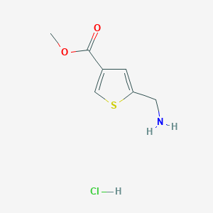 molecular formula C7H10ClNO2S B2437292 Methyl 5-(aminomethyl)thiophene-3-carboxylate hydrochloride CAS No. 1006619-26-6