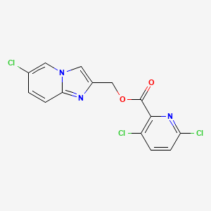 molecular formula C14H8Cl3N3O2 B2437301 (6-Chloroimidazo[1,2-a]pyridin-2-yl)methyl 3,6-dichloropyridine-2-carboxylate CAS No. 878100-47-1