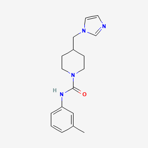 molecular formula C17H22N4O B2437324 4-((1H-imidazol-1-yl)methyl)-N-(m-tolyl)piperidine-1-carboxamide CAS No. 1421485-32-6