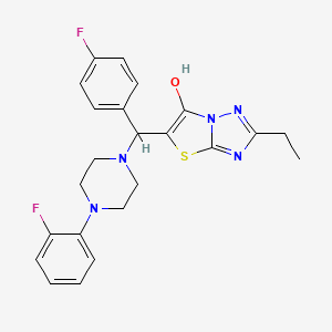 2-Ethyl-5-((4-fluorophenyl)(4-(2-fluorophenyl)piperazin-1-yl)methyl)thiazolo[3,2-b][1,2,4]triazol-6-ol