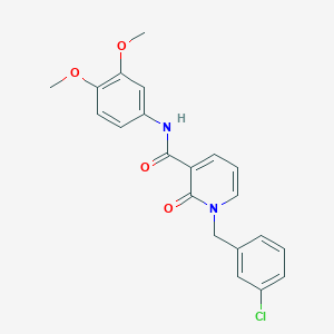 B2437339 1-(3-chlorobenzyl)-N-(3,4-dimethoxyphenyl)-2-oxo-1,2-dihydropyridine-3-carboxamide CAS No. 946331-96-0