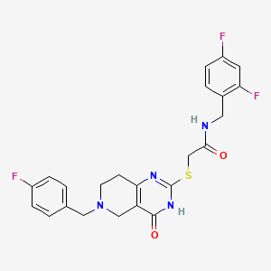 N-(2,4-difluorobenzyl)-2-{[6-(4-fluorobenzyl)-4-oxo-3,4,5,6,7,8-hexahydropyrido[4,3-d]pyrimidin-2-yl]sulfanyl}acetamide