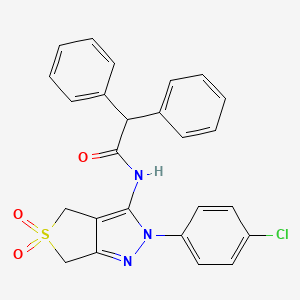 N-(2-(4-chlorophenyl)-5,5-dioxido-4,6-dihydro-2H-thieno[3,4-c]pyrazol-3-yl)-2,2-diphenylacetamide