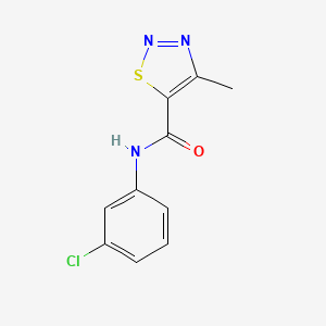 molecular formula C10H8ClN3OS B2437346 N-(3-chlorophenyl)-4-methyl-1,2,3-thiadiazole-5-carboxamide CAS No. 69635-79-6