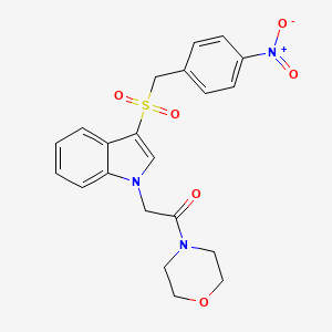 1-morpholino-2-(3-((4-nitrobenzyl)sulfonyl)-1H-indol-1-yl)ethanone