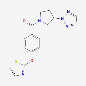 (3-(2H-1,2,3-triazol-2-yl)pyrrolidin-1-yl)(4-(thiazol-2-yloxy)phenyl)methanone