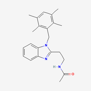 N-(2-{1-[(2,3,5,6-tetramethylphenyl)methyl]benzimidazol-2-yl}ethyl)acetamide