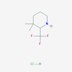 3,3-Dimethyl-2-(trifluoromethyl)piperidine;hydrochloride