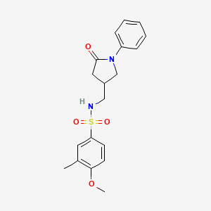 4-methoxy-3-methyl-N-((5-oxo-1-phenylpyrrolidin-3-yl)methyl)benzenesulfonamide
