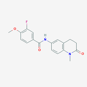 3-fluoro-4-methoxy-N-(1-methyl-2-oxo-1,2,3,4-tetrahydroquinolin-6-yl)benzamide