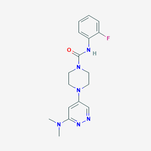 4-(6-(dimethylamino)pyridazin-4-yl)-N-(2-fluorophenyl)piperazine-1-carboxamide