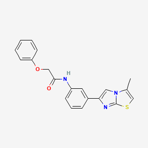 molecular formula C20H17N3O2S B2437368 N-(3-{3-methylimidazo[2,1-b][1,3]thiazol-6-yl}phenyl)-2-phenoxyacetamide CAS No. 893979-02-7