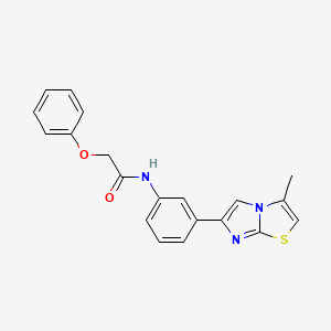 N-[3-(3-methylimidazo[2,1-b][1,3]thiazol-6-yl)phenyl]-2-phenoxyacetamide