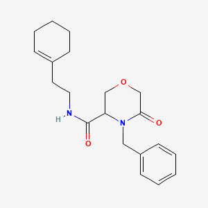 4-benzyl-N-(2-(cyclohex-1-en-1-yl)ethyl)-5-oxomorpholine-3-carboxamide