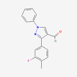 3-(3-fluoro-4-methylphenyl)-1-phenyl-1H-pyrazole-4-carbaldehyde