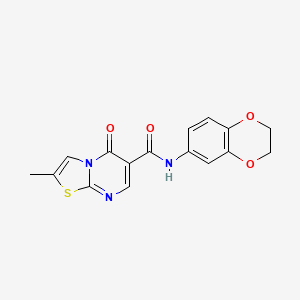 N-(2,3-dihydrobenzo[b][1,4]dioxin-6-yl)-2-methyl-5-oxo-5H-thiazolo[3,2-a]pyrimidine-6-carboxamide