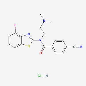4-cyano-N-(2-(dimethylamino)ethyl)-N-(4-fluorobenzo[d]thiazol-2-yl)benzamide hydrochloride