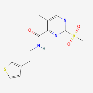 2-methanesulfonyl-5-methyl-N-[2-(thiophen-3-yl)ethyl]pyrimidine-4-carboxamide