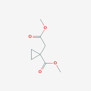 molecular formula C8H12O4 B2437391 Methyl 1-(2-methoxy-2-oxoethyl)cyclopropane-1-carboxylate CAS No. 6081-67-0