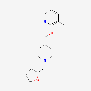 molecular formula C17H26N2O2 B2437392 3-Methyl-2-({1-[(oxolan-2-yl)methyl]piperidin-4-yl}methoxy)pyridine CAS No. 2201178-57-4