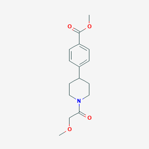 molecular formula C16H21NO4 B2437395 Methyl 4-(1-(2-methoxyacetyl)piperidin-4-yl)benzoate CAS No. 1421515-33-4