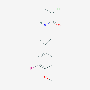 2-Chloro-N-[3-(3-fluoro-4-methoxyphenyl)cyclobutyl]propanamide