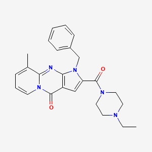 1-benzyl-2-(4-ethylpiperazine-1-carbonyl)-9-methylpyrido[1,2-a]pyrrolo[2,3-d]pyrimidin-4(1H)-one