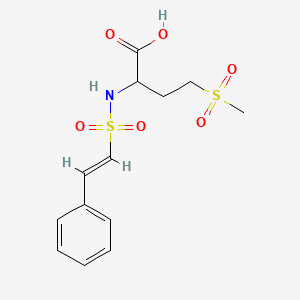 4-Methanesulfonyl-2-(2-phenylethenesulfonamido)butanoic acid