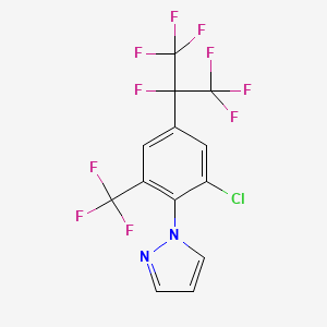 1-(2-Chloro-4-(perfluoropropan-2-yl)-6-(trifluoromethyl)phenyl)-1H-pyrazole