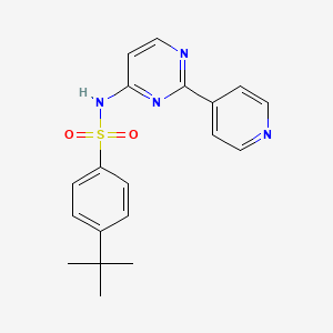 molecular formula C19H20N4O2S B2437419 4-(tert-butyl)-N-[2-(4-pyridinyl)-4-pyrimidinyl]benzenesulfonamide CAS No. 478039-74-6
