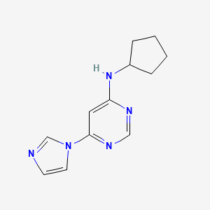 N-cyclopentyl-N-[6-(1H-imidazol-1-yl)-4-pyrimidinyl]amine