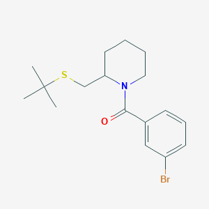 molecular formula C17H24BrNOS B2437426 (3-Bromophenyl)(2-((tert-butylthio)methyl)piperidin-1-yl)methanone CAS No. 2034266-20-9