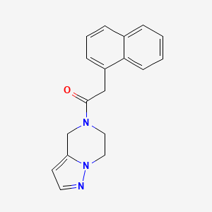 molecular formula C18H17N3O B2437427 1-(6,7-dihydropyrazolo[1,5-a]pyrazin-5(4H)-yl)-2-(naphthalen-1-yl)ethanone CAS No. 2034400-13-8